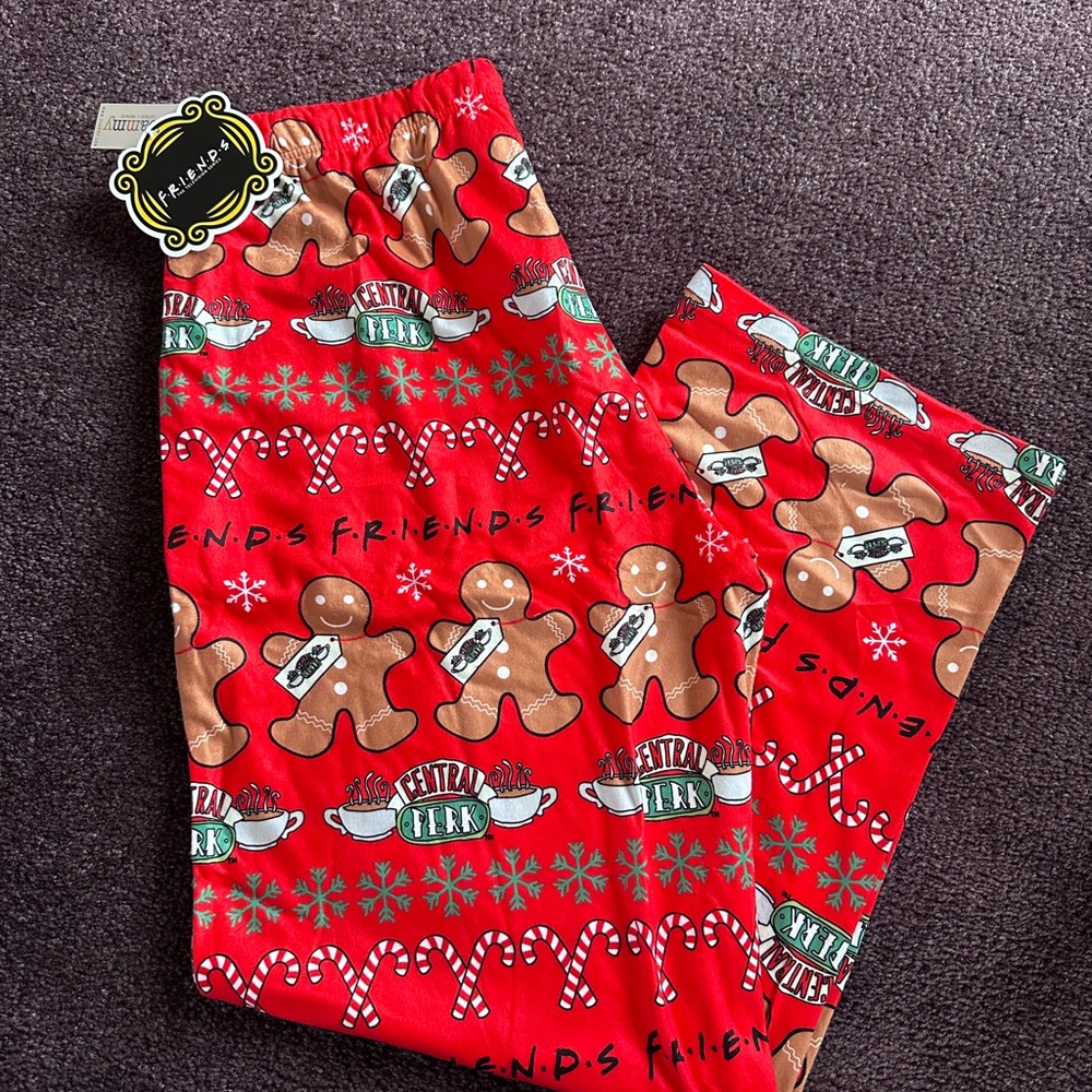 FRIENDS Red Gingerbread Pajama Bottoms
